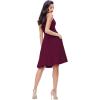 imageDress the Population Womens Catalina Solid Sleeveless Fit ampamp Flare Midi DressDark Magenta
