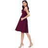 imageDress the Population Womens Catalina Solid Sleeveless Fit ampamp Flare Midi DressDark Magenta