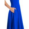 imageDress the Population Womens Catalina Solid Sleeveless Fit ampamp Flare Midi DressElectric Blue