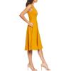 imageDress the Population Womens Catalina Solid Sleeveless Fit ampamp Flare Midi DressHoney