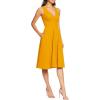 imageDress the Population Womens Catalina Solid Sleeveless Fit ampamp Flare Midi DressHoney