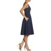 imageDress the Population Womens Catalina Solid Sleeveless Fit ampamp Flare Midi DressMidnight Blue B