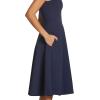 imageDress the Population Womens Catalina Solid Sleeveless Fit ampamp Flare Midi DressMidnight Blue B
