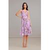 imageDress the Population Womens Elisa Sleeveless Plunge Neckline Fit and Flare Midi DressLavender Multi