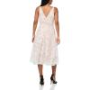imageDress the Population Womens Elisa Sleeveless Plunge Neckline Fit and Flare Midi DressWhite