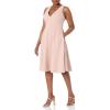imageDress the Population Womens Catalina Solid Sleeveless Fit ampamp Flare Midi DressPowder Blush