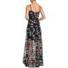 imageDress the Population Womens Sidney Sleeveless Plunge Neckline Fit and Flare Maxi DressBlackWhite Carla