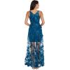 imageDress the Population Womens Sidney Sleeveless Plunge Neckline Fit and Flare Maxi DressPeacock Blue