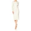 imageDress the Population Womens Emery Long Sleeve Stretch Sequin Midi SheathBone Print