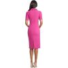 imageDress the Population Womens Gloria Collared Zip Neck Short Sleeve Bodycon Midi DressBright Fuchsia