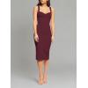 imageDress the Population Womens Nicole Sleeveless Bodycon Stretch Midi Sheath DressBurgundy