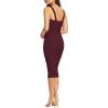 imageDress the Population Womens Nicole Sleeveless Bodycon Stretch Midi Sheath DressBurgundy