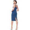 imageDress the Population Womens Nicole Sleeveless Bodycon Stretch Midi Sheath DressPeacock Blue