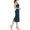 imageDress the Population Womens Nicole Sleeveless Bodycon Stretch Midi Sheath DressPine
