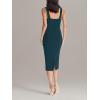 imageDress the Population Womens Nicole Sleeveless Bodycon Stretch Midi Sheath DressPine