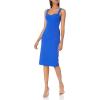 imageDress the Population Womens Nicole Sleeveless Bodycon Stretch Midi Sheath DressElectric Blue