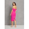 imageDress the Population Womens Bailey Off The Shoulder Sweetheart Bodycon Midi Sheath DressBright Fuchsia