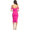 imageDress the Population Womens Bailey Off The Shoulder Sweetheart Bodycon Midi Sheath DressBright Fuchsia