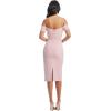 imageDress the Population Womens Bailey Off The Shoulder Sweetheart Bodycon Midi Sheath DressVintage Pink