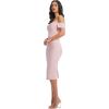 imageDress the Population Womens Bailey Off The Shoulder Sweetheart Bodycon Midi Sheath DressVintage Pink