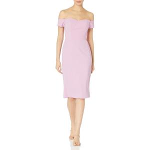 imageDress the Population Womens Bailey Off The Shoulder Sweetheart Bodycon Midi Sheath DressLilac