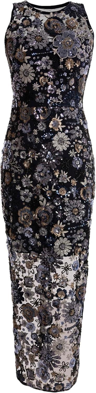 imageDress The Population Womens Helena Bodycon Midi DressNavy Multi