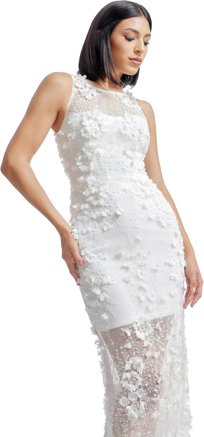 imageDress The Population Womens Helena Bodycon Midi DressWhite