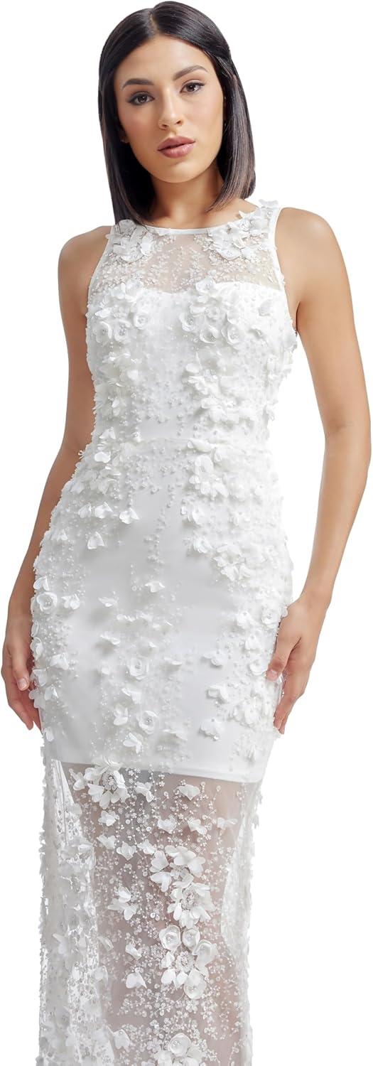 imageDress The Population Womens Helena Bodycon Midi DressWhite