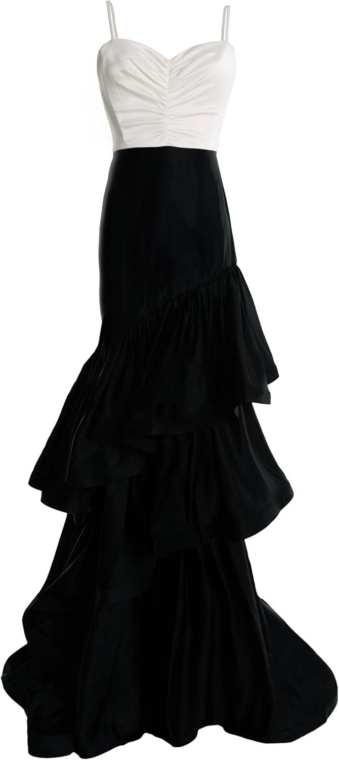 imageDress the Population Womens Clarice Mermaid Maxi DressOff Whiteblack