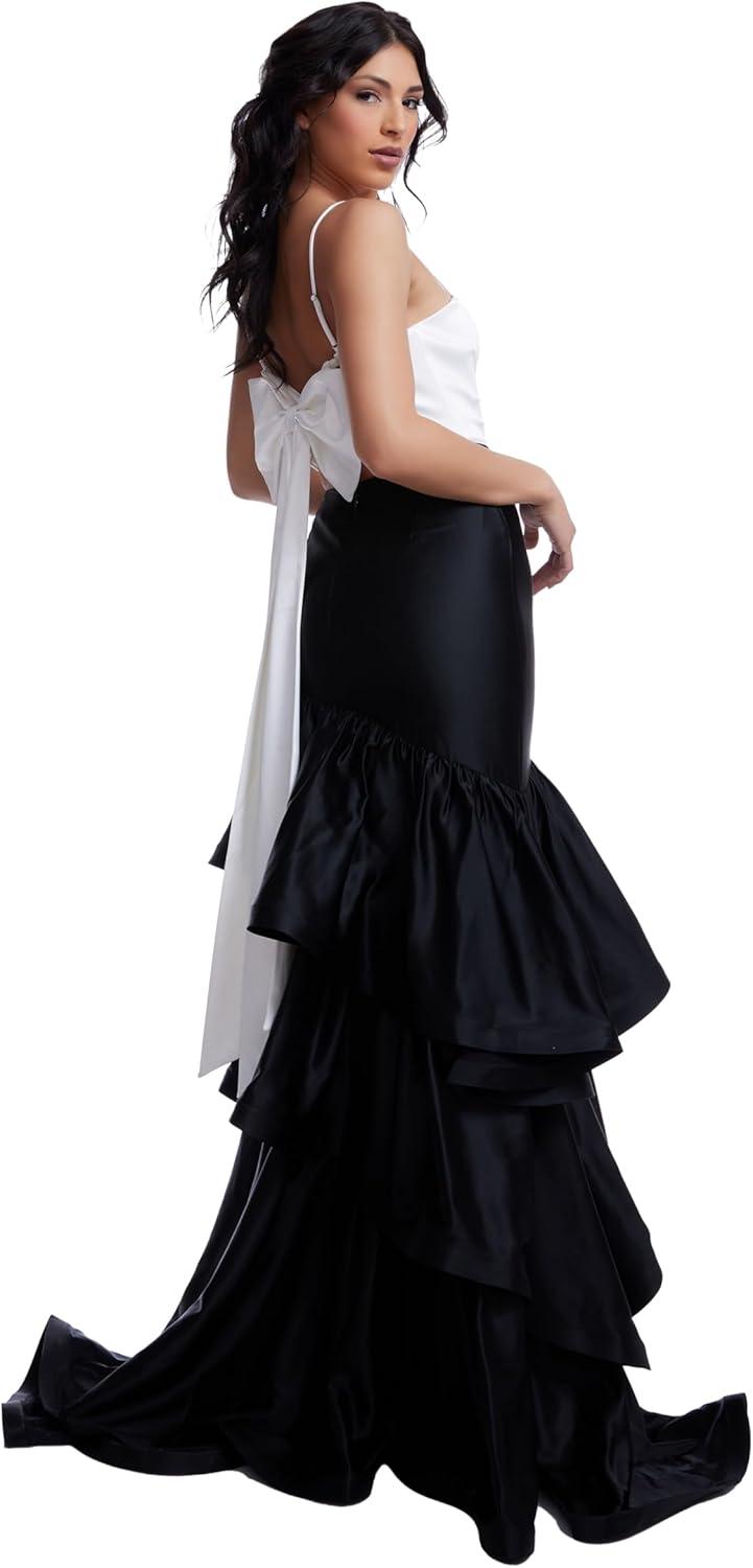 imageDress the Population Womens Clarice Mermaid Maxi DressOff Whiteblack