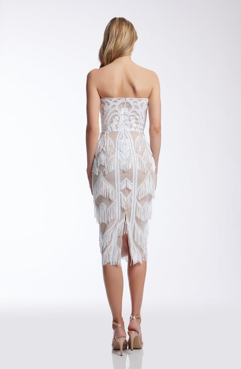 imageDress the Population Womens Viviana Bodycon Midi DressWhitenude