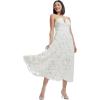 imageDress The Population Womens Briella Fit and Flare Midi DressOffwhite