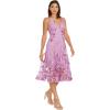imageDress the Population Womens Audrey Midi Plunging DressLavender
