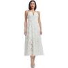 imageDress The Population Womens Briella Fit and Flare Midi DressOffwhite