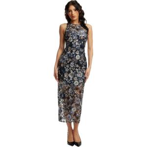 imageDress The Population Womens Helena Bodycon Midi DressNavy Multi
