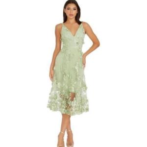 imageDress the Population Womens Audrey Midi Plunging DressSage