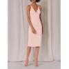 imageDress the Population Womens Lyla Plunging Sleeveless Fitted Midi Sheath DressBlush