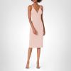imageDress the Population Womens Lyla Plunging Sleeveless Fitted Midi Sheath DressBlush