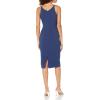 imageDress the Population Womens Lyla Plunging Sleeveless Fitted Midi Sheath DressPacific