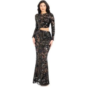 imageDress the Population Womens Candace Mermaid Maxi DressBlacknude