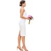 imageDress the Population Womens Alondra Blouson Tank Pencil Skirt Midi DressOffwhite