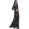 imageDress the Population Womens Ava Fit and Flare Maxi DressBlack Multi