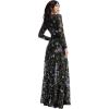 imageDress the Population Womens Ava Fit and Flare Maxi DressBlack Multi