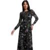imageDress the Population Womens Ava Fit and Flare Maxi DressBlack Multi