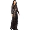 imageDress the Population Womens Ava Fit and Flare Maxi DressBlacknude