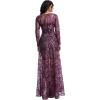 imageDress the Population Womens Ava Fit and Flare Maxi DressDeep Plum Multi