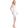 imageDress the Population Womens Rory Sleeveless Stretch Midi Sheath Dress with FringeOffwhite