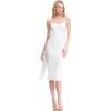 imageDress the Population Womens Rory Sleeveless Stretch Midi Sheath Dress with FringeOffwhite