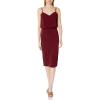 imageDress the Population Womens Alondra Blouson Tank Pencil Skirt Midi DressBurgundy