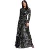 imageDress the Population Womens Ava Fit and Flare Maxi DressBlack Multi